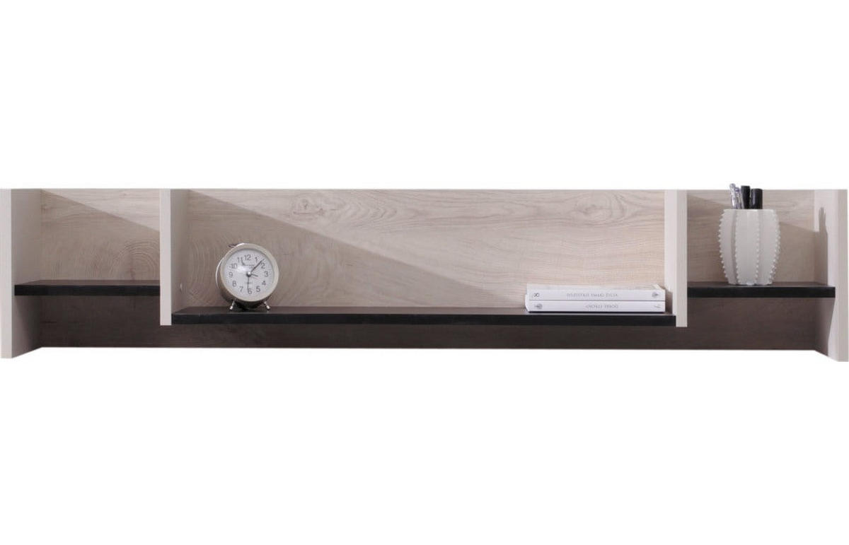 SCHLAFZIMMER Set 6-tlg. – PLANET System – Sonoma / Schwarz - Schwarz, Holzwerkstoff (80/190/50cm) - hi-markt