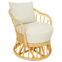 SESSEL Rattan Beige - Braun, Holz (60/63/62cm) - Nordlys