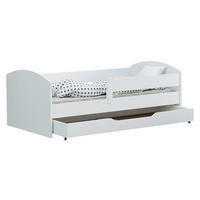 KINDERBETT Classic 200x90 weiß mit Schublade und Matratze - Weiß, Holzwerkstoff (90/200cm)