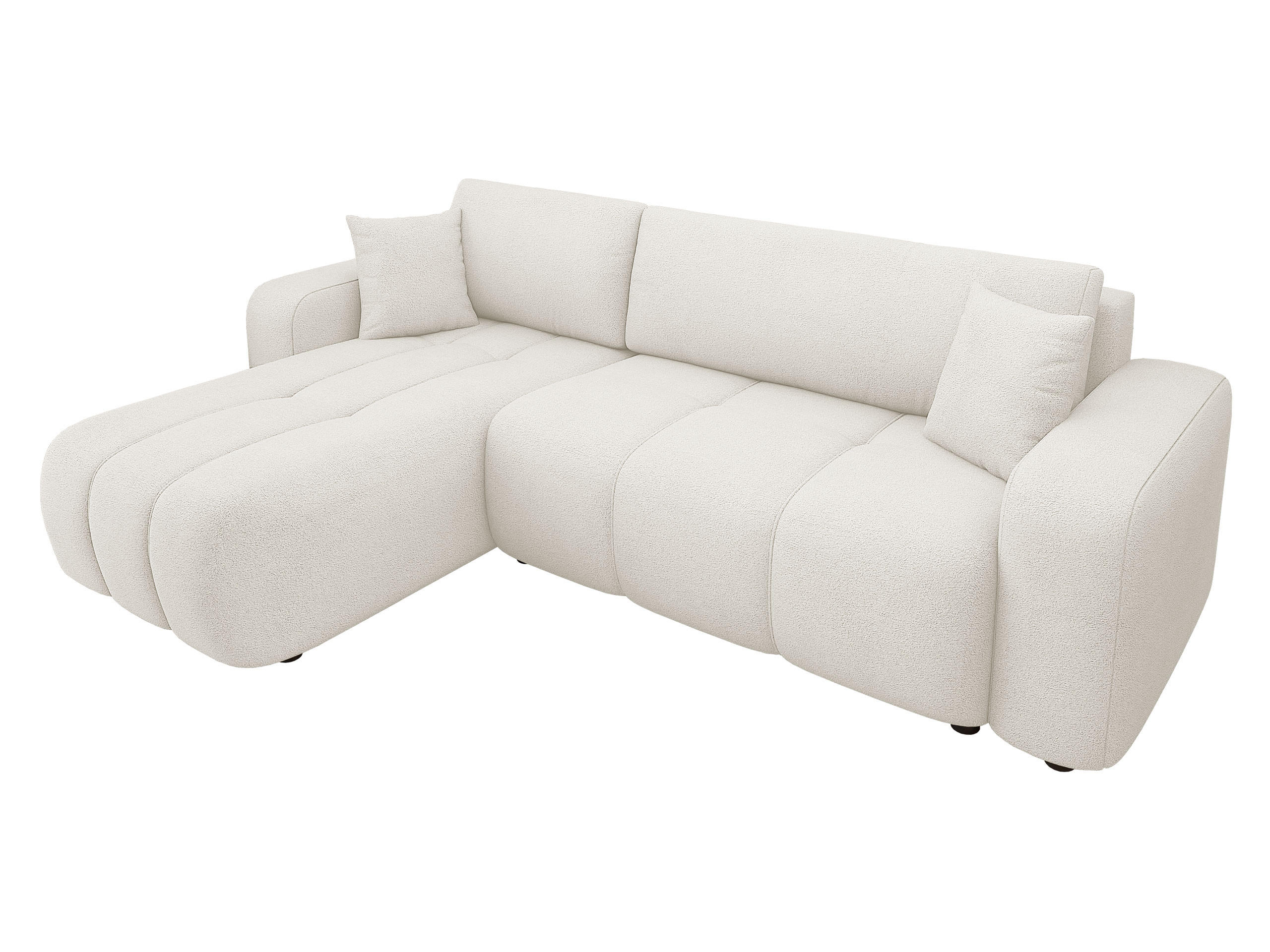 ECKSOFA Furyn - Schwarz/Naturfarben, Holz/Kunststoff (244/145cm) - MIRJAN24