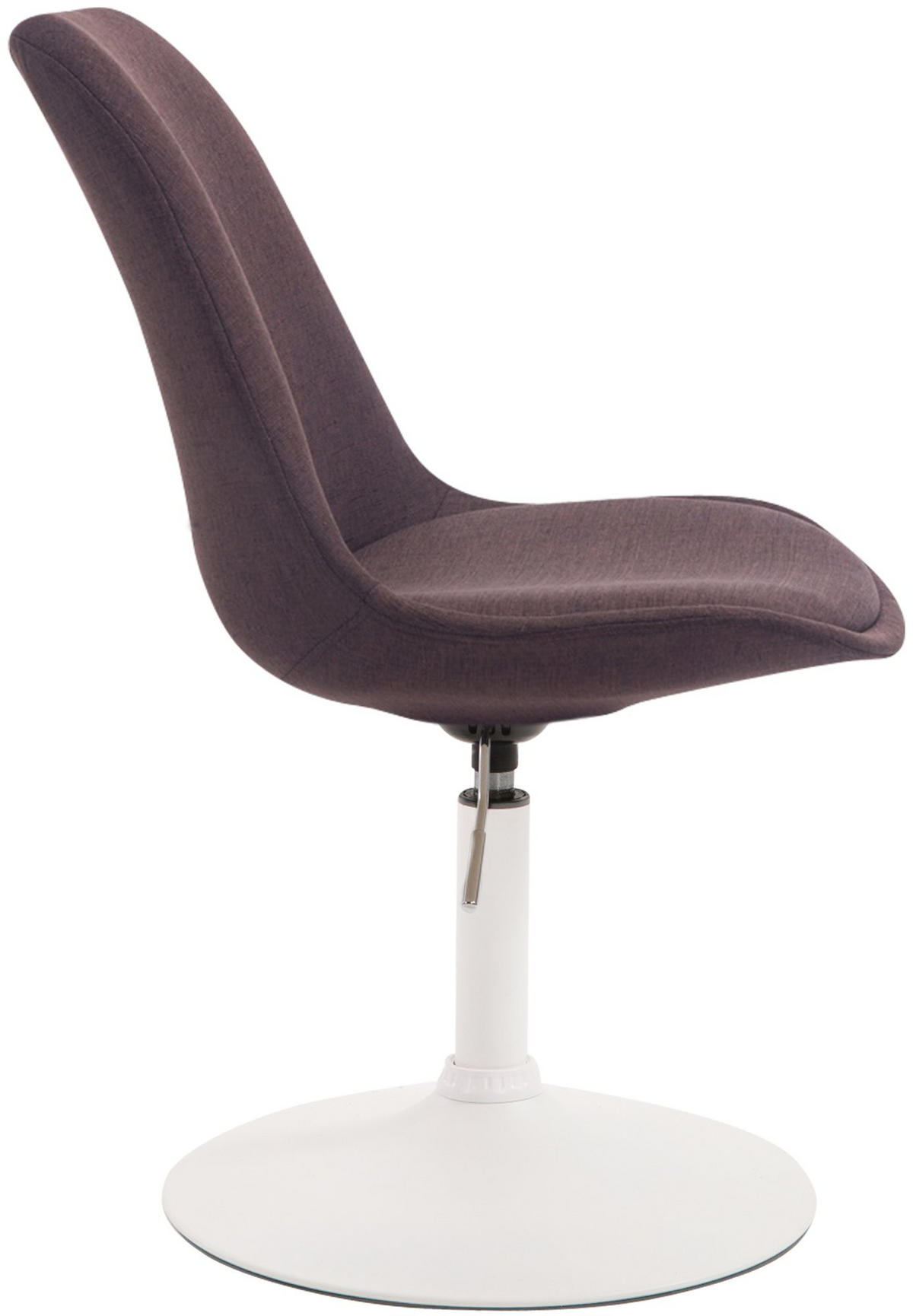 DREHSTUHL Stoff braun - Weiß/Braun, Textil/Metall (48/76/57cm) - CLP
