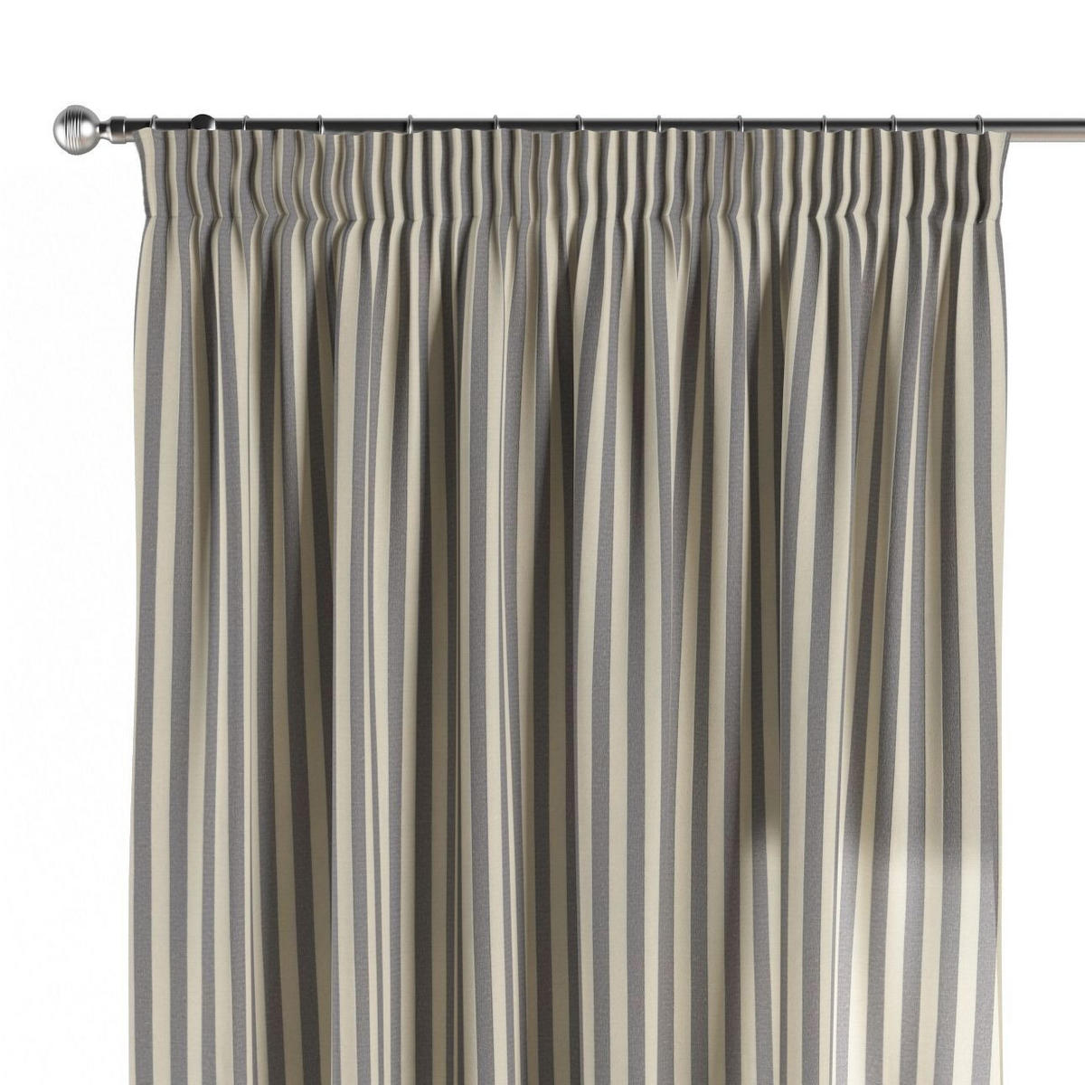VORHANG Quadro dunkelblau und ecru, 130x100 cm - Blau, Textil (130/100cm) - Dekoria