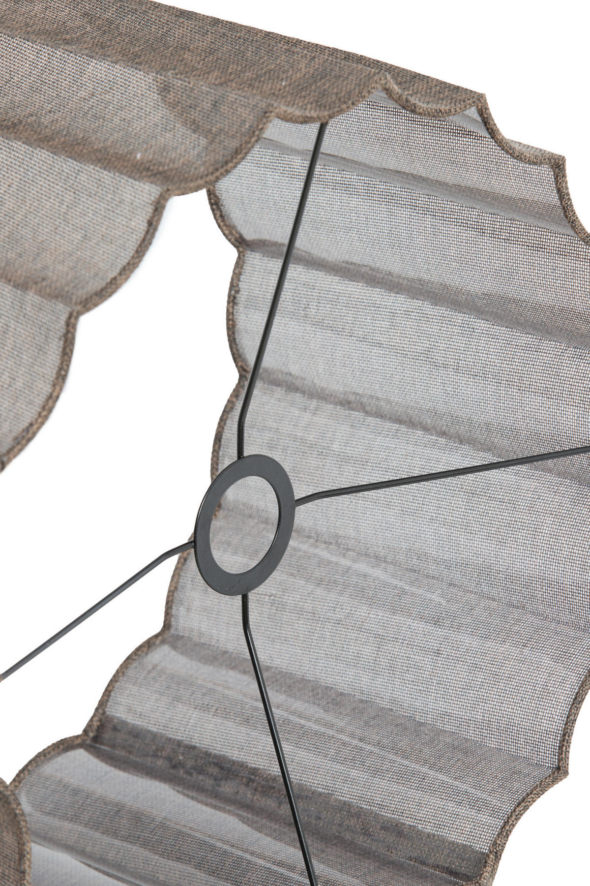 LAMPENSCHIRM Disli Braun Ø40/25 cm - Dunkelbraun, Textil (40/40/25cm) - Light & Living