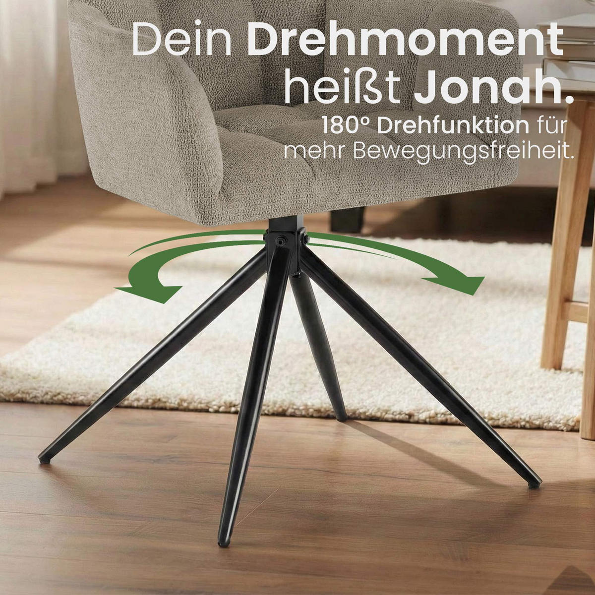 ARMLEHNENSTUHL Stoff Taupe - Taupe/Schwarz, Textil/Metall (59/87/59cm) - CLP