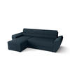 ECKSOFA L REBI L2 Poso 05 Links mit Schlaffunktion, Dunkelblau, L-Form - Dunkelblau, Textil (251/140cm)