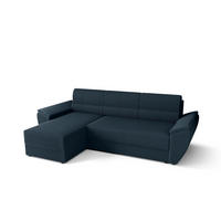 ECKSOFA L REBI L2 Poso 05 Links mit Schlaffunktion, Dunkelblau, L-Form - Dunkelblau, Textil (251/140cm)