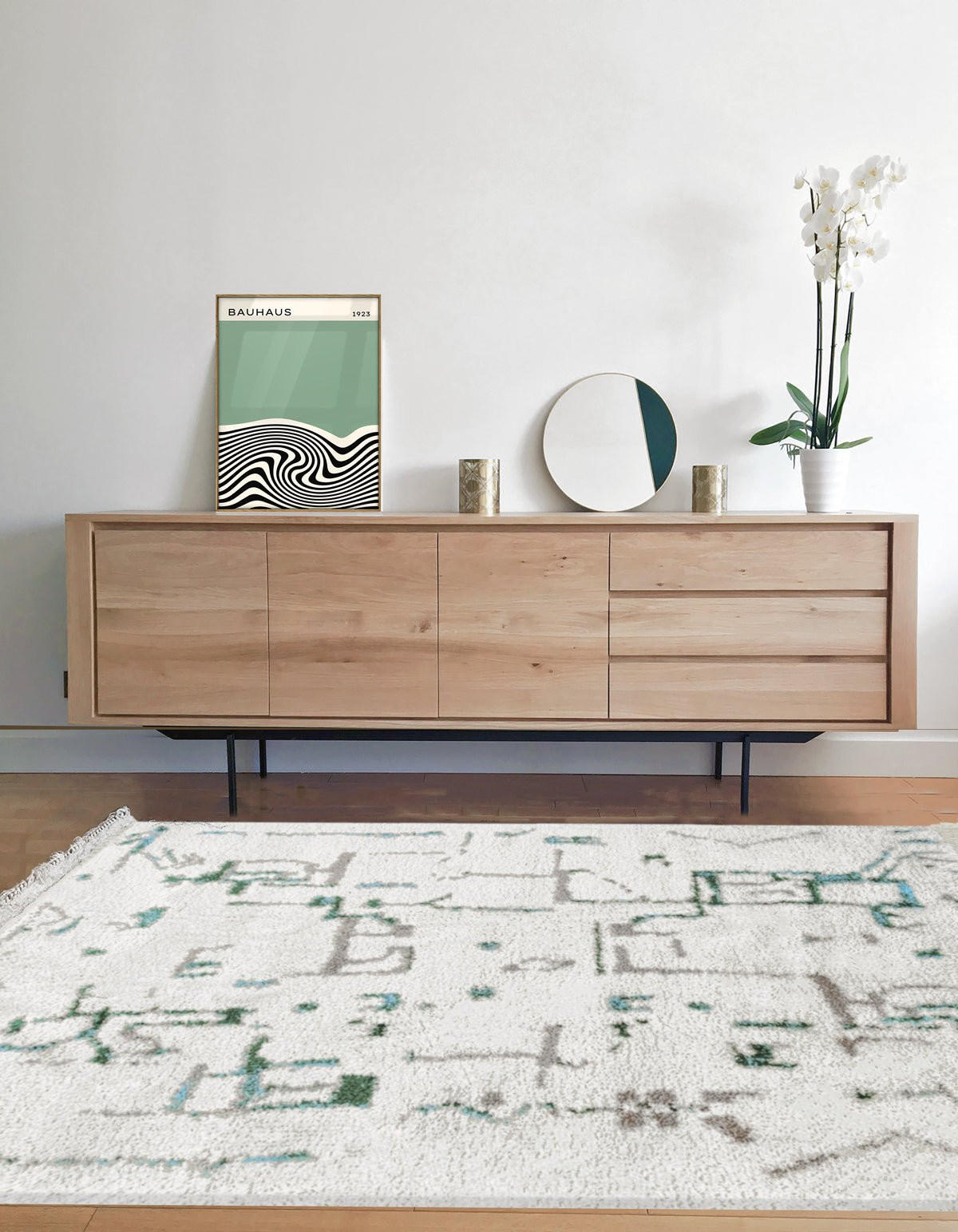 TEPPICH mit Grafik und Designmotiv blau - Blau, Textil (120/170cm) - AFK Living