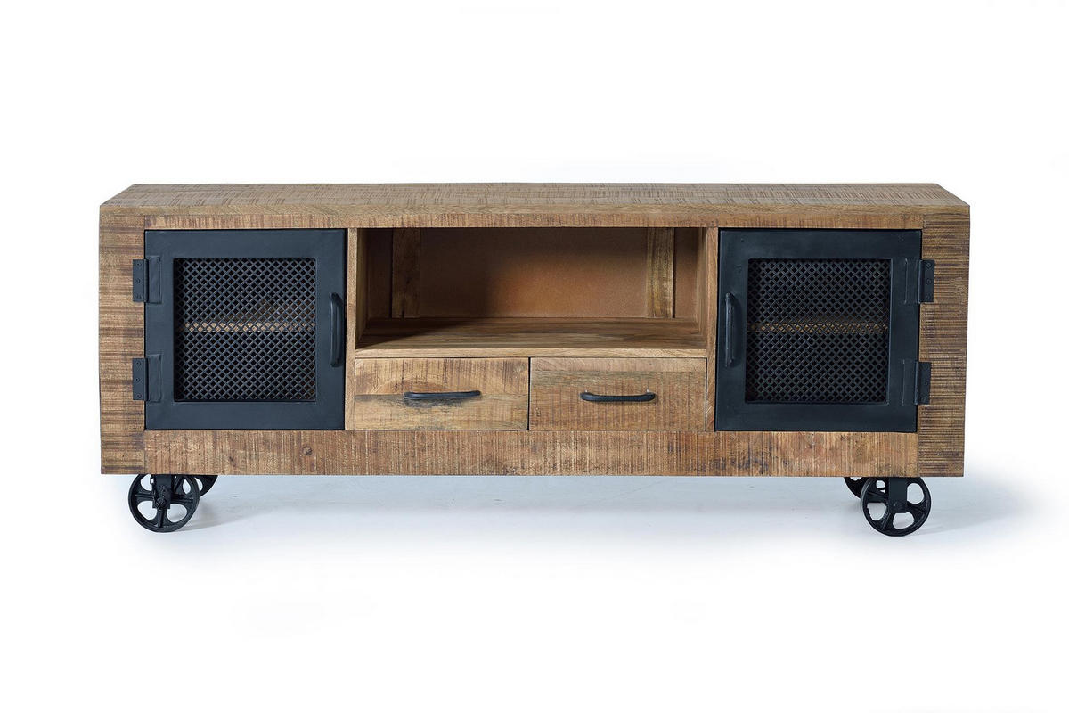 TV-SCHRANK aus Mangoholz - Braun, Holz (150/60/38cm) - Giner y Colomer
