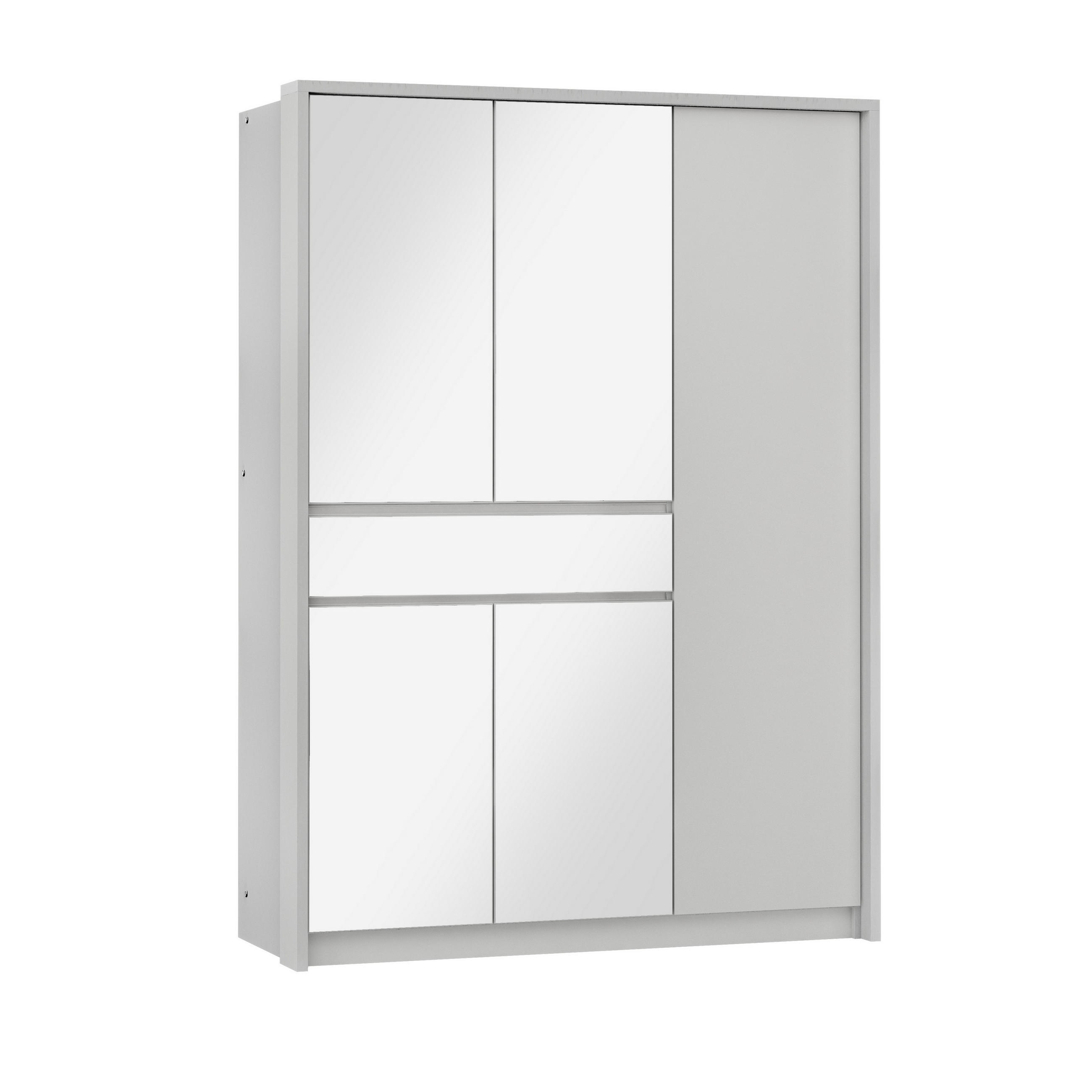 Masseno Schwebetürenschrank Weiß 151x217x65 cm