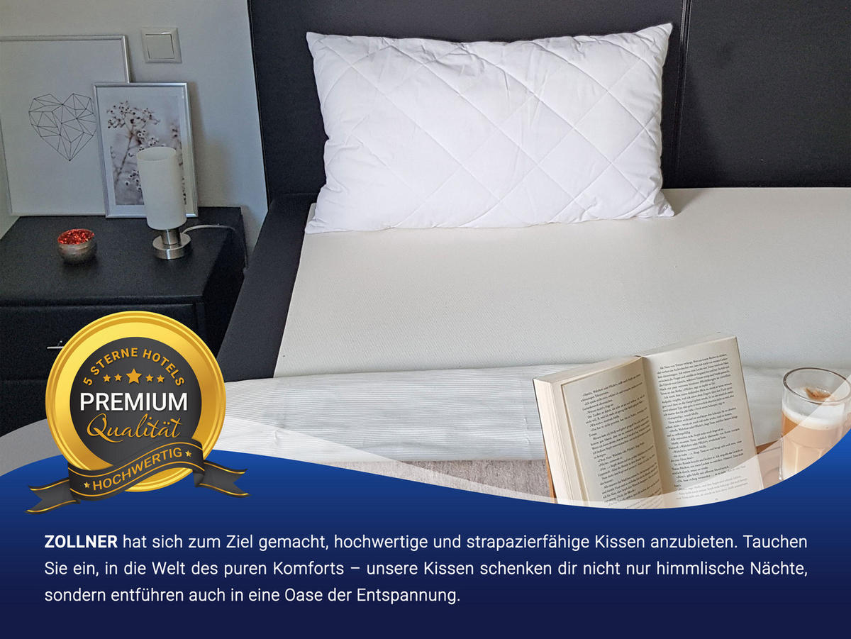 KISSEN, 50x80 cm, 50% Polyester, 50% Baumwolle, Weiß - Weiß, Textil (50/80cm) - Zollner