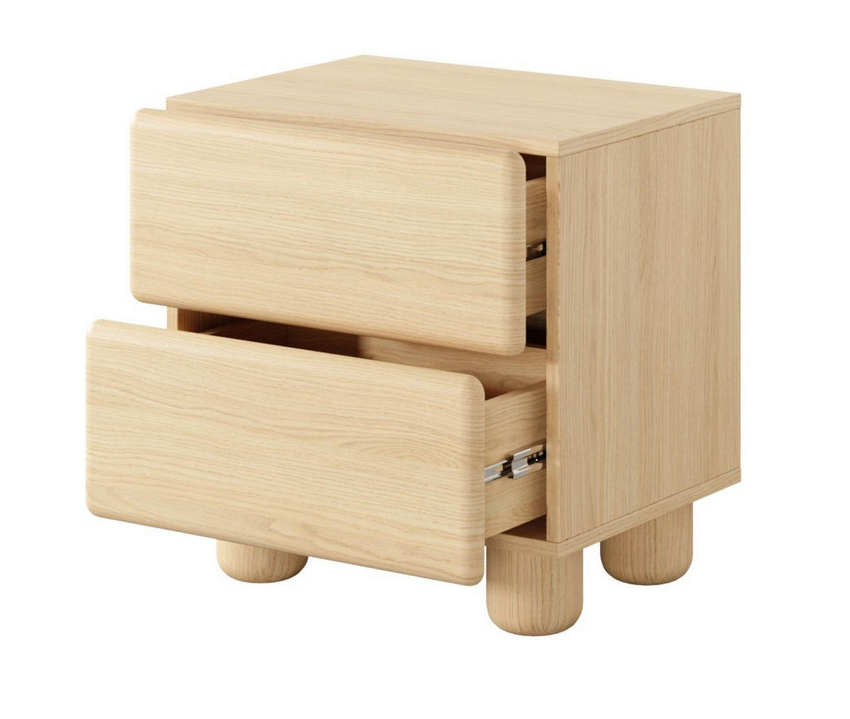 NACHTTISCH 50 cm Bloom, 2 Schubladen, Holz, Eiche Vicenza - Eichefarben, Holz (50/52/38cm) - Emporius