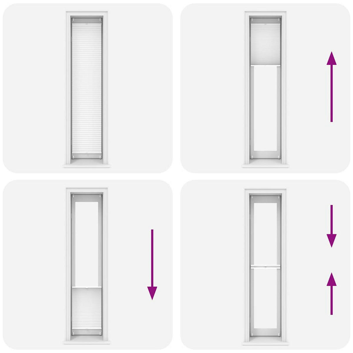 PLISSEE 40/200 cm aus Crepe Stoff Weiß - Weiß, Textil (40/200cm) - vidaXL