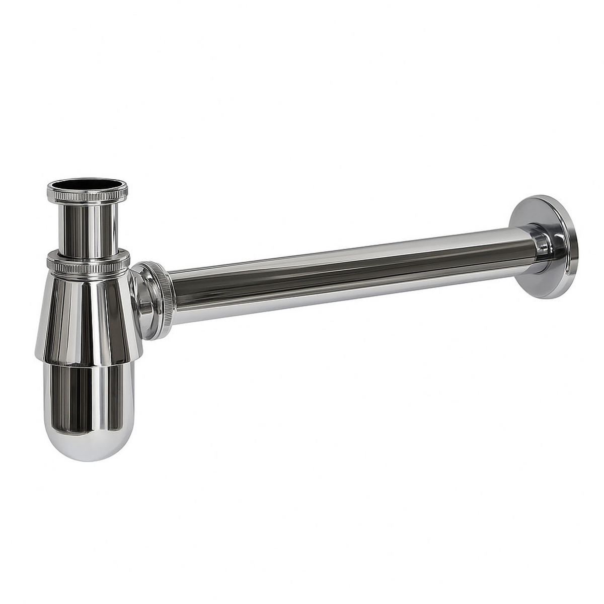 SIPHON mit Ablaufgarnitur Chrom für Waschbecken - Chromfarben, Metall (5cm) - Badplaats