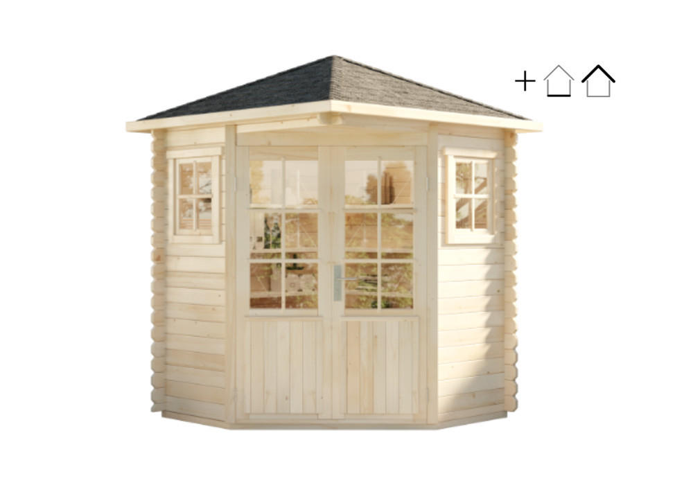 Alpholz Gartenhaus Natur 220x248x220 cm