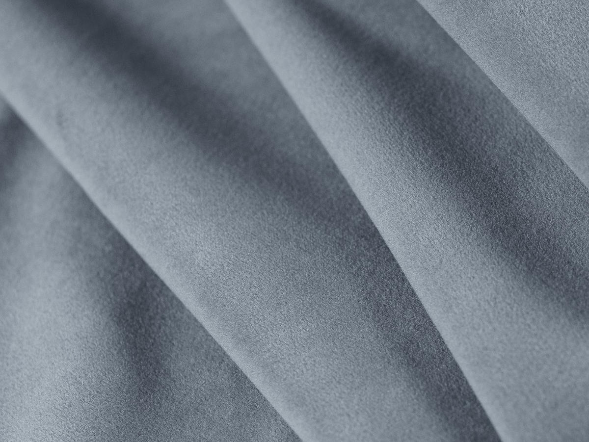 AUSKLAPPBARES-ECKSOFA links mit Container Scott aus Samt hellblau 5 Sitzplätze - Hellblau, Textil (142/212cm) - Micadoni
