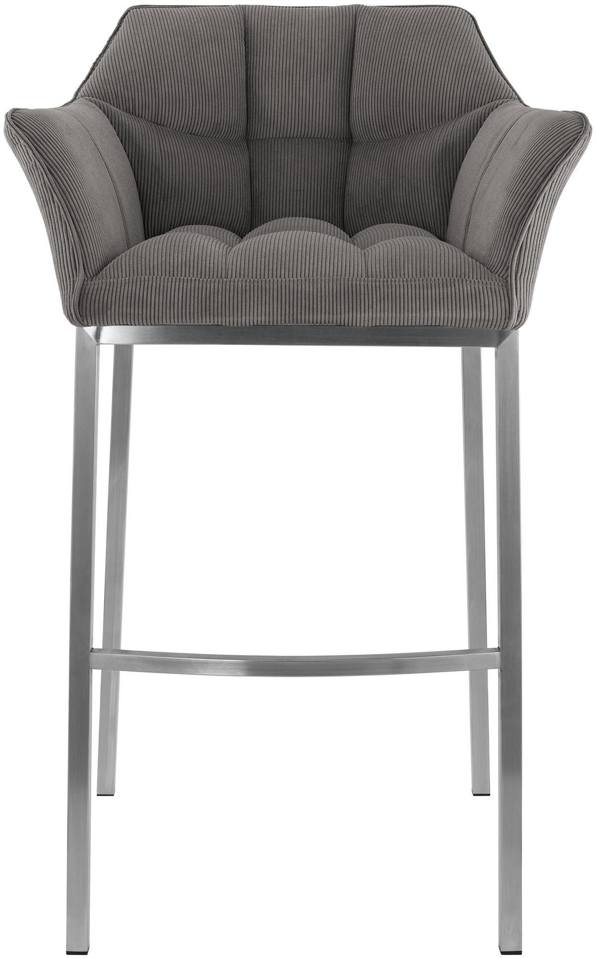 BARHOCKER Gibel Metall Taupe Silber - Taupe, Metall (64/110/48cm) - DELUKE