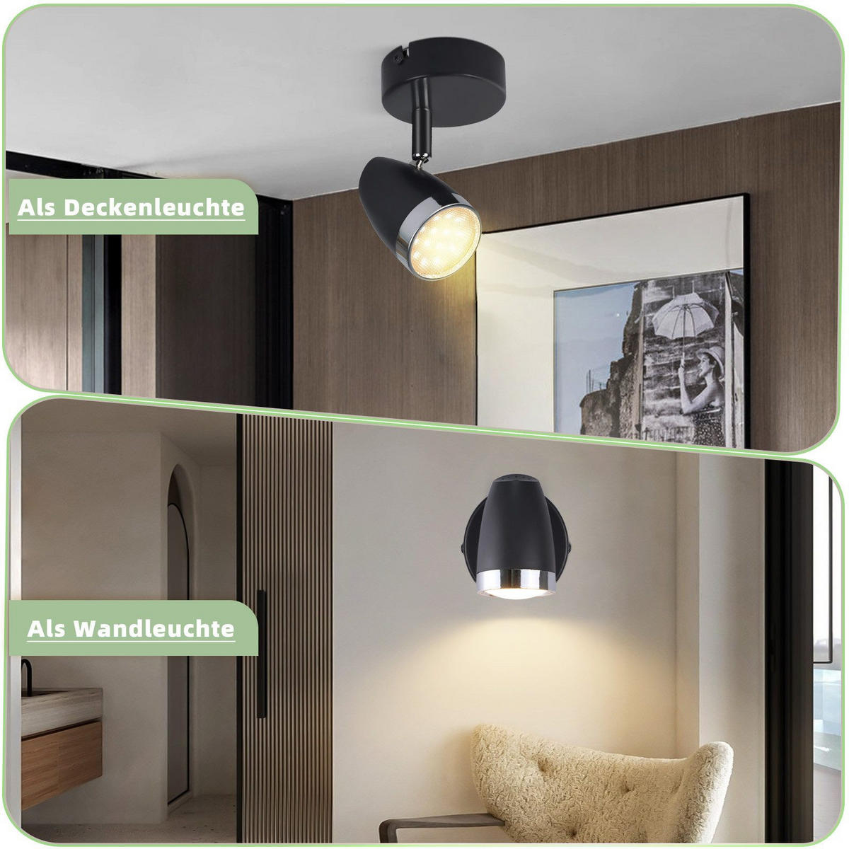 LED-DECKENLEUCHTE Lentz 8/13.5/5.6cm - Dunkelgrau, Metall (8/13.5/5.6cm) - Nettlife