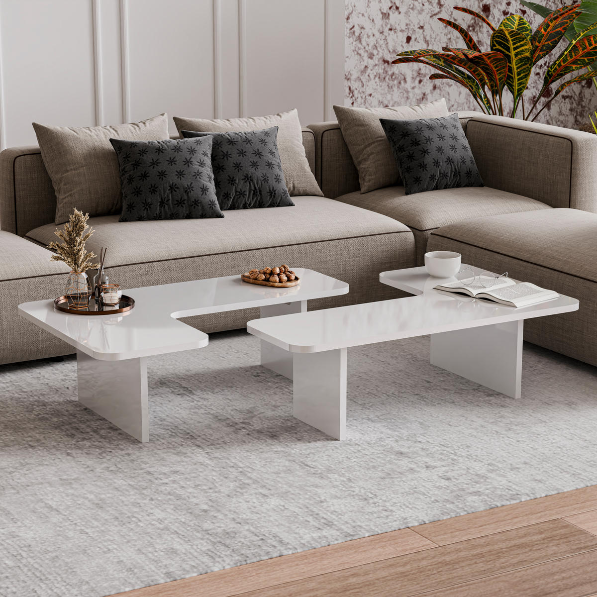 COUCHTISCH Toro Weiß - Weiß, Holzwerkstoff (89/58/28cm) - Decorotika