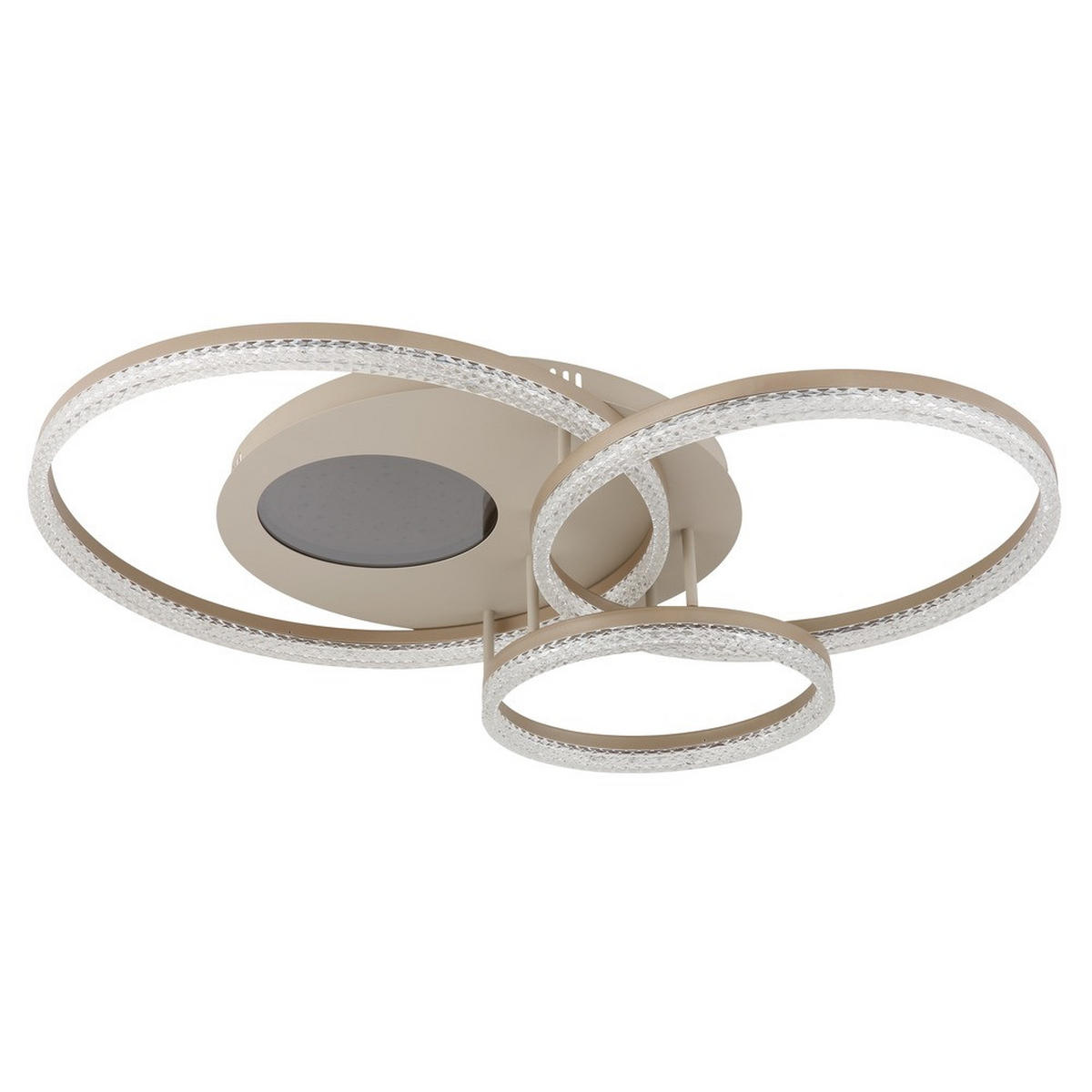 DECKENLEUCHTE SANFORD, Metall, sandfarben matt, LED - Bernsteinfarben, Metall (78/60/14cm) - Globo Lighting
