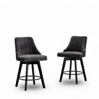 BARHOCKER 2er-Set Grau - Grau, Naturmaterialien (53/94.5/53.5cm)