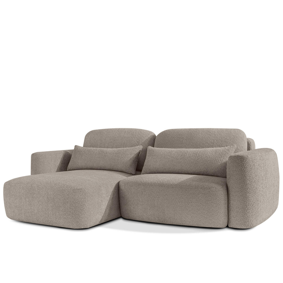 SITZGARNITUR ELOSA - Grau, Holz/Textil (245/85/165cm) - KONSIMO®