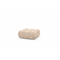 HOCKER Modularer, Veloursstoff Salvador, Beige, Selia - Beige, Holz (95/40/95cm) - Kaiser Möbel
