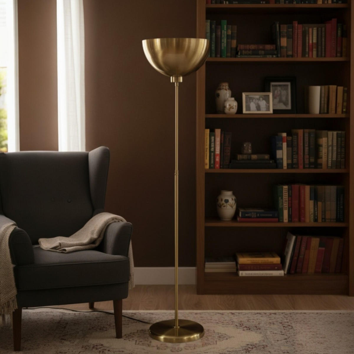 STEHLAMPE Kelan 160 Cm - Messingfarben, Metall (30/30/160cm) - Bamyum