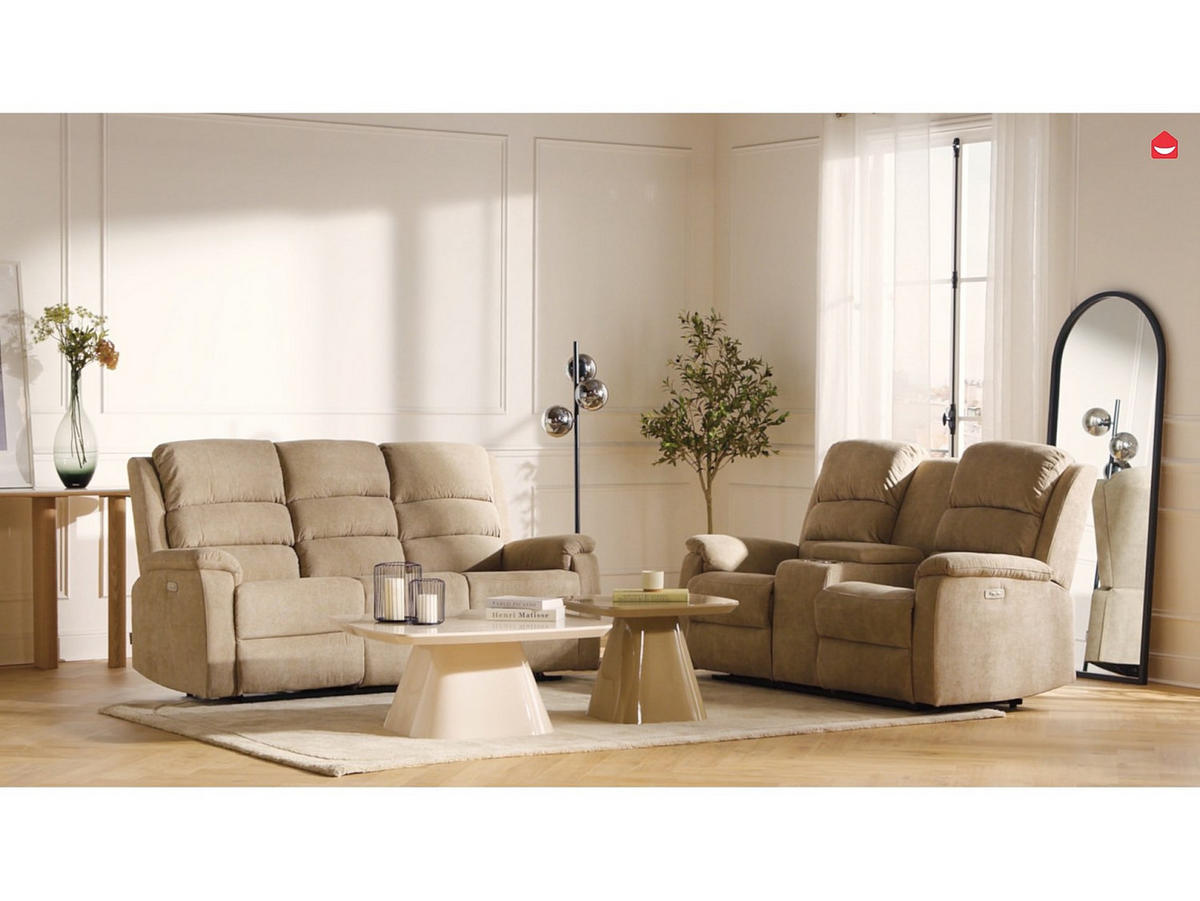 RELAXSESSEL - 1 Person-Sitzer - Stoff - Taupe - - Taupe, Textil (86/103/95cm) - Vente-Unique