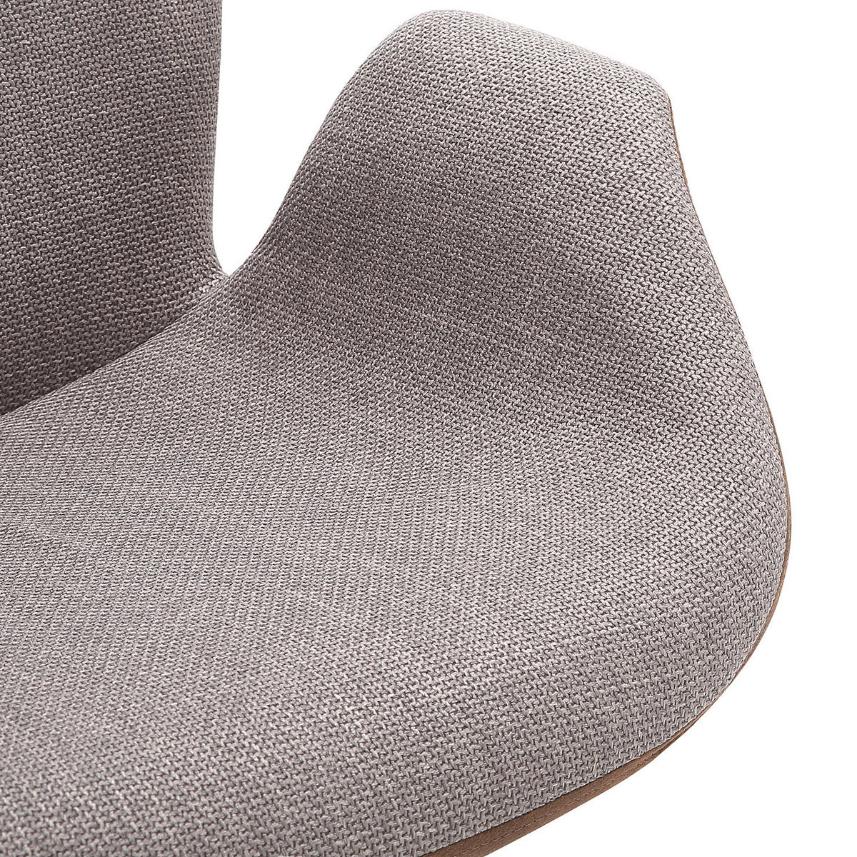 DREHBARER ARMLEHNENSTUHL - Taupe & Braun / Schwarz - Braun, Textil/Metall (65/86/61cm) - home24