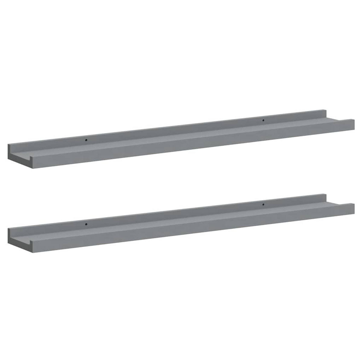 BILDERLEISTEN 2Er Set Grau 80/9/3 Cm Mdf - Grau, Holzwerkstoff (9/3/80cm) - vidaXL