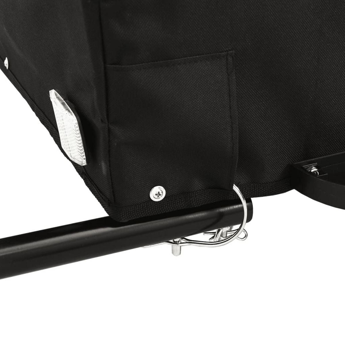 FAHRRADANHÄNGER Schwarz Und Rot 45 Kg Eisen - Rot, Metall (62.5/59/124cm) - vidaXL