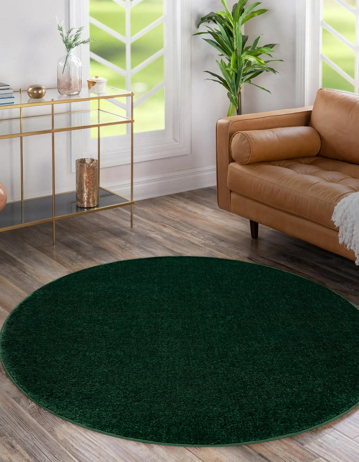 TEPPICH Softy 120 cm - Pastellgrün, Textil (120/120cm) - rugsX