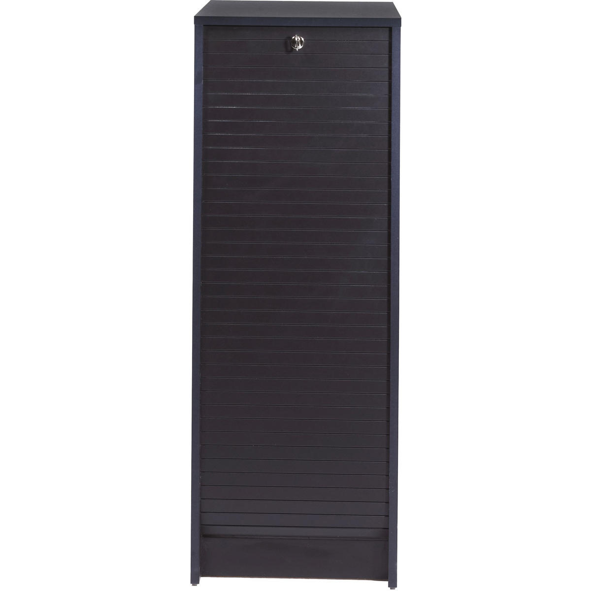 AKTENSCHRANK mit Rolladentür 38,5/35/104cm - Schwarz, Holzwerkstoff (35/104/38.5cm) - Simmob