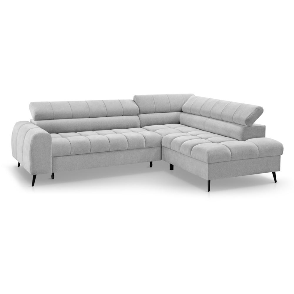 Beautysofa Eckschlafsofa Hellgrau 265x205 cm