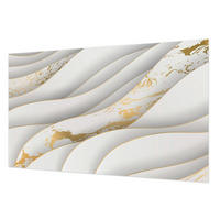 FOTOTAPETE 416x254 cm - Dynamische Muster - Weiß, Textil (416/254cm) - Wallfluent