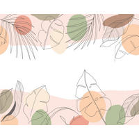 FOTOTAPETE Blätter 375 x 270 cm - Pink, Papier (375/270cm) - Sanders & Sanders