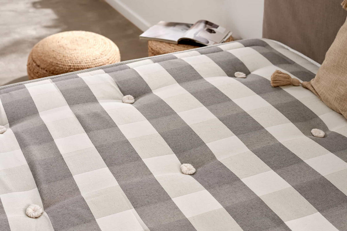 MATRATZE Grand Spring Nature - 160X190, 30cm - Weiß, Textil (160/190cm) - Moonia