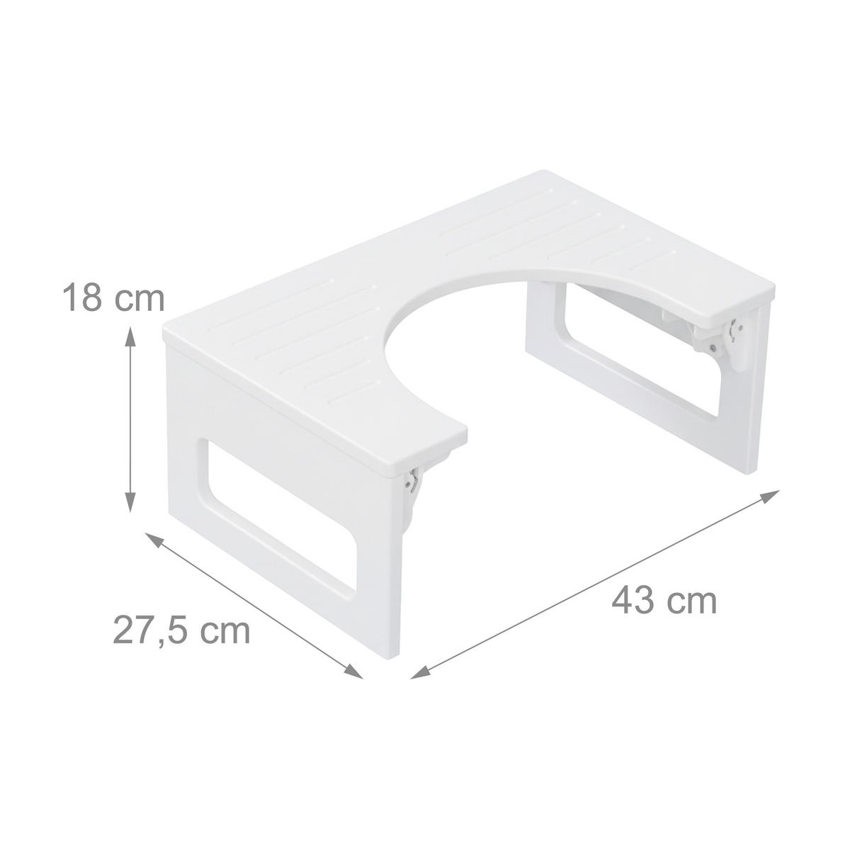 TOILETTENHOCKER - Weiß, Holz/Kunststoff (43/18/27.5cm) - Relaxdays