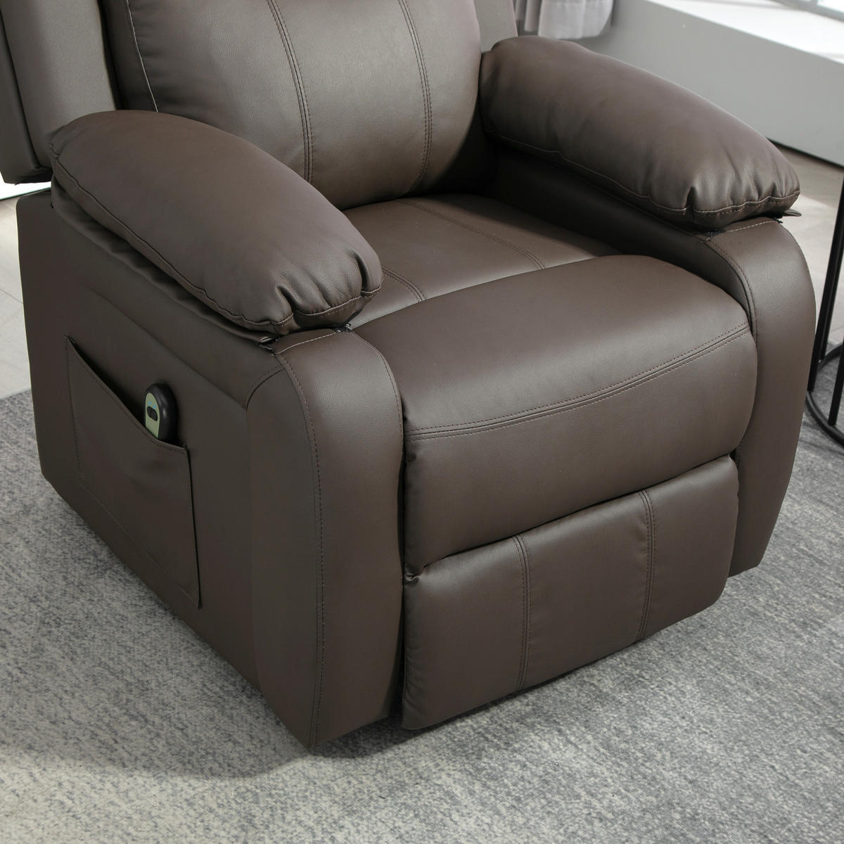FERNSEHSESSEL DE-15401 elektrisch verstellbar mit Aufstehhilfe Braun - Braun, Leder (76/105/90cm) - ComfortXL