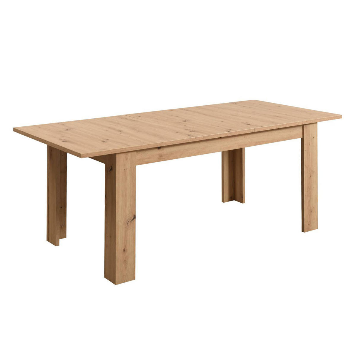 ESSTISCH in Naturholz 120-160/80/76 cm ausziehbar - Naturfarben, Holz (80/120/75cm) - Homestyle4u