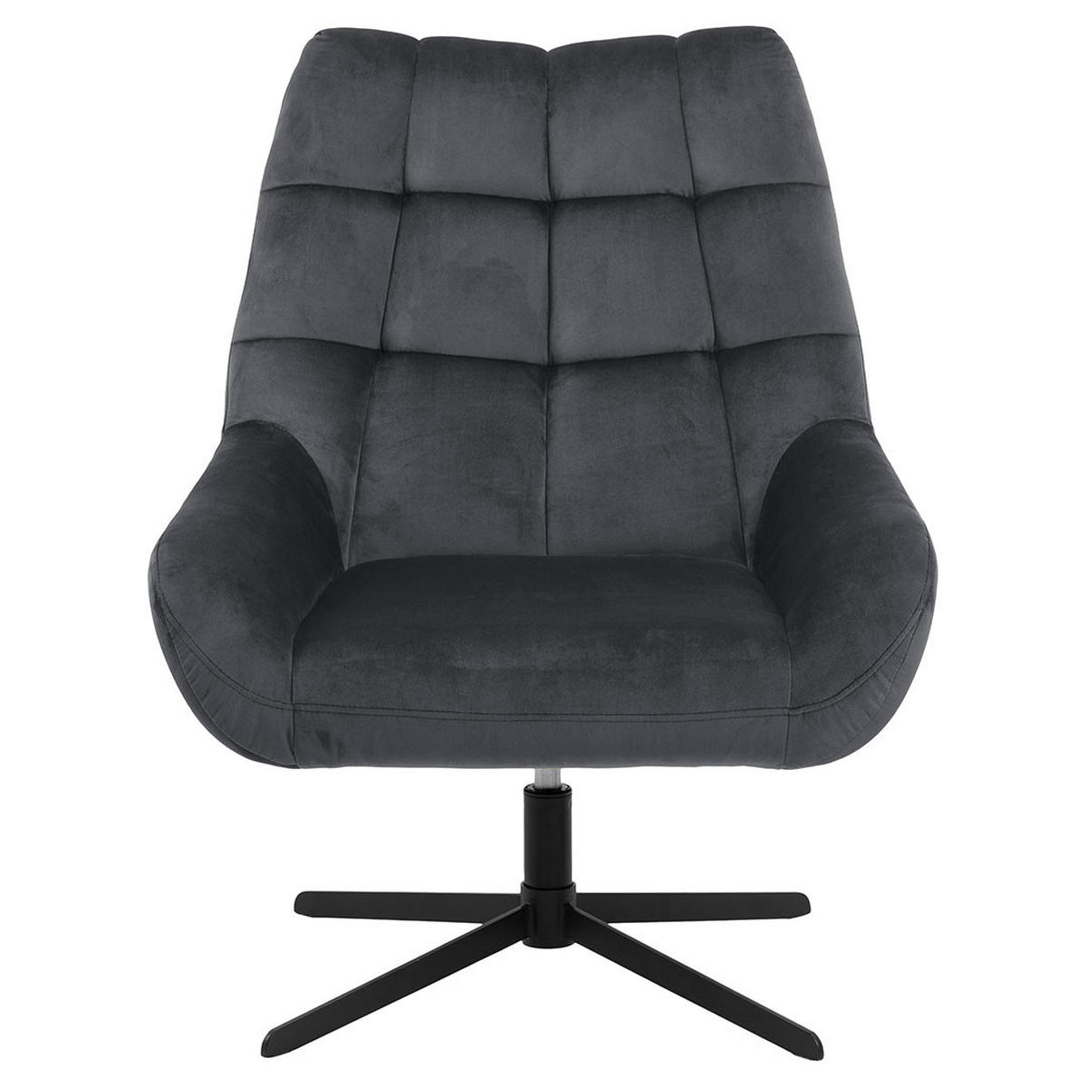SESSEL, Paris, Grau, Stoff, 73 x 76 x 89 cm - Grau, Textil/Metall (73/89/76cm) - ebuy24