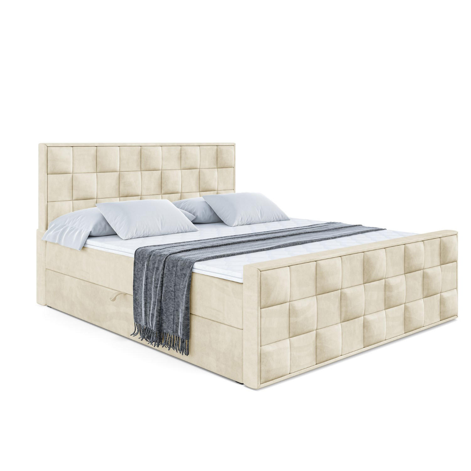 Altdecor Boxbett Beige 120x200 cm