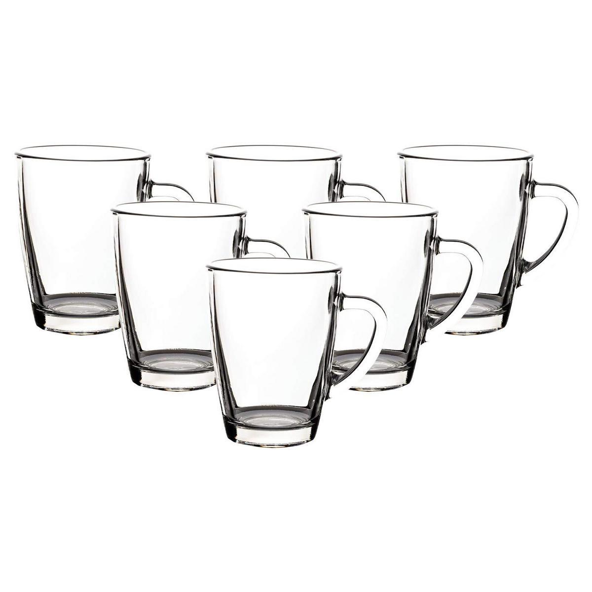 KAFFEEBECHER TEEBECHER Nordic transparent 300 ml 6er Set - Transparent, Glas (0.3L) - Van Well