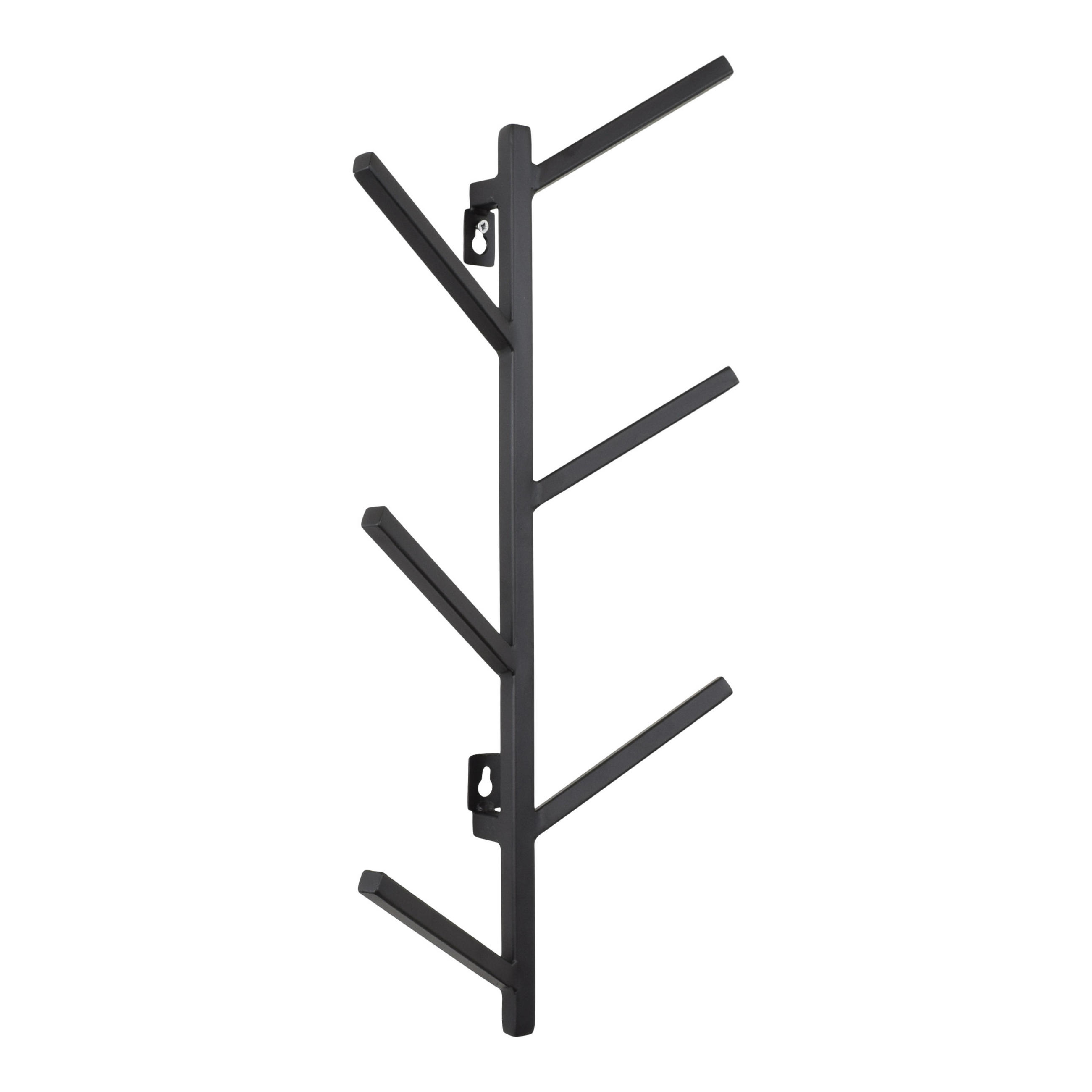 KLEIDERABLAGE Kliv Schwarz - Schwarz, Metall (25/55/8cm) - LOFT42
