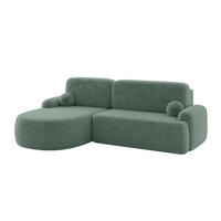 ECKSOFA mit Schlaffunktion und Bettkasten LIRA-L - 264x172x89 Salbeigrün - Mintgrün, Holzwerkstoff/Textil (264/172cm) - ALTDECOR