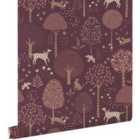 TAPETE Hunde 50 x 900 cm - Lila, Papier (50/0.1cm) - ESTAhome