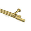INNENLAUF-GARDINENSTANGEN-SET Siteno Mavell 180 cm, 2-läufig, 20 mm Ø Messing-Optik - Messingfarben/Goldfarben, Metall (180cm) - INTERDECO