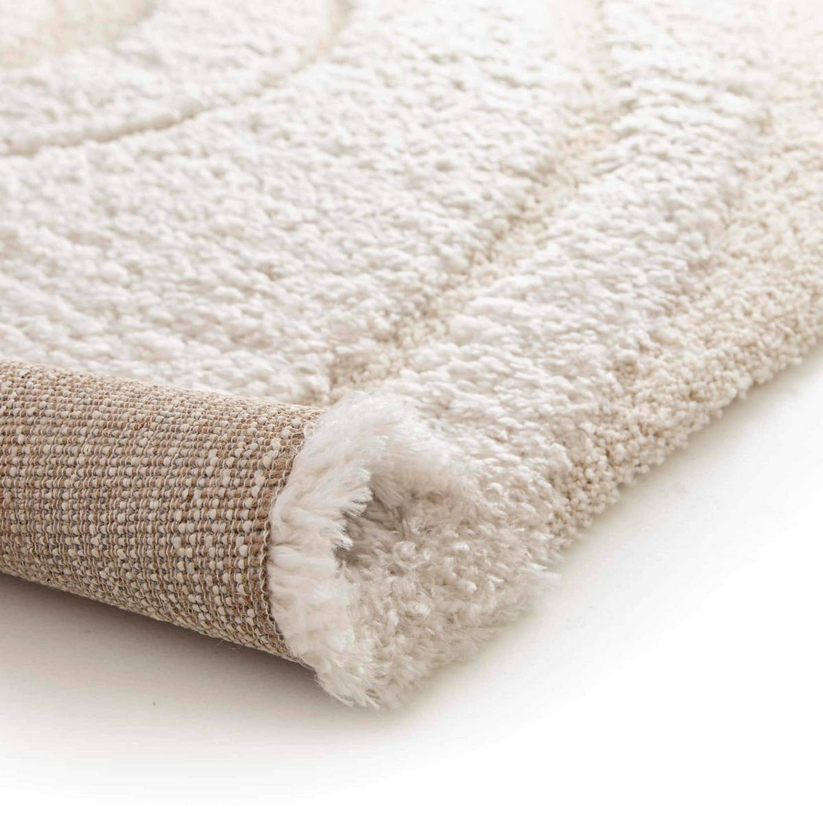 TEPPICH, Weiß - Weiß, Textil (120/170cm) - Oviala