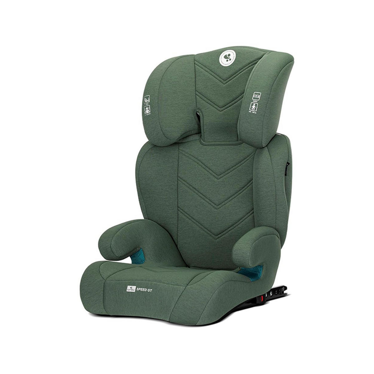 KINDERSITZ Speed GT i-Size grün (100-150cm) Gruppe 2/3 Isofix Kopfstütze - Grün, Textil (47/84/44cm) - Lorelli