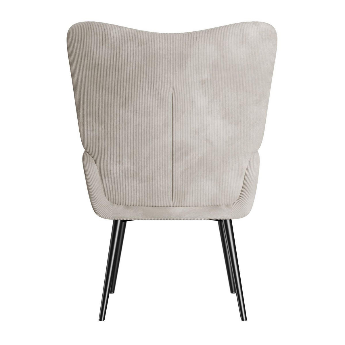 OHRENSESSEL Odense Cord Beige - Beige, Textil (68/95/73cm) - Juskys